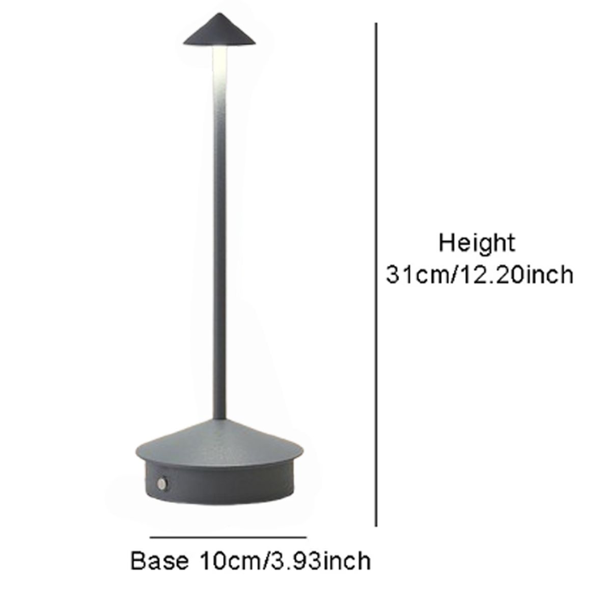 DANWEILE - Luz nocturna ambiental recargable por USB Gris