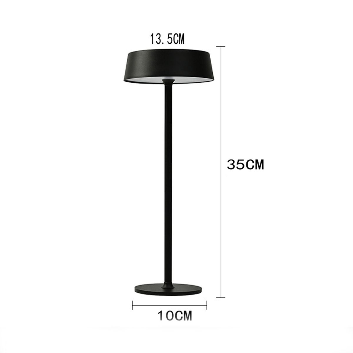 DANWEILE - Luz nocturna ambiental recargable por USB Negro