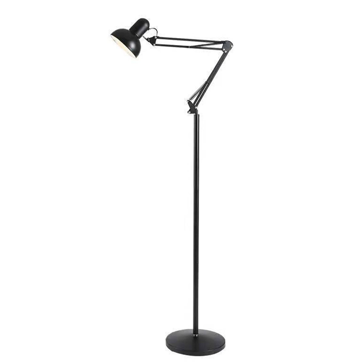 DANWEILE - Soporte de lámpara de pie plegable de brazo largo Negro