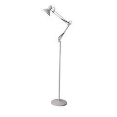 DANWEILE - Soporte de lámpara de pie plegable de brazo largo Blanco