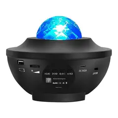 DANWEILE - Lámpara láser de proyección dream aurora boreal, luz nocturna con Bluetooth-Negro