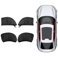 KUANGYE - 4Pcs Mallas Anti Sol Calor Ventanas Autos Suv Camionetas