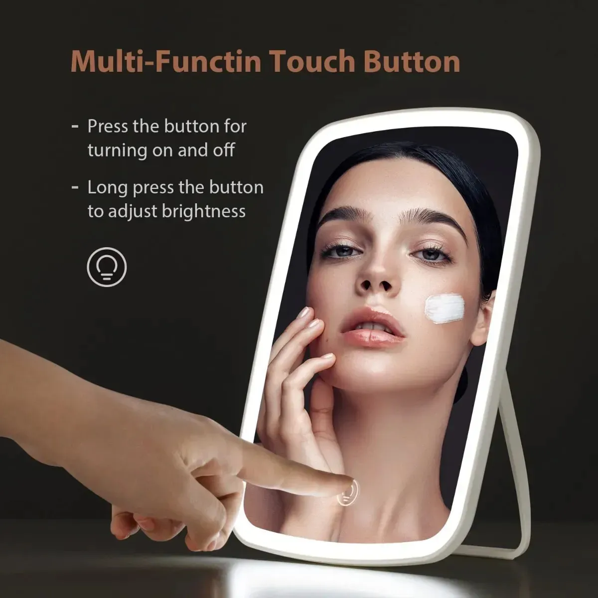 GENERICO - Espejo De Maquillaje Pantalla Táctil Y Luces Led Recargable