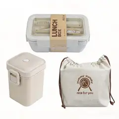 UMEXUS - Set Lonchera 850ml + Vaso Yogur 600ml + Bolsa, Apta Microondas