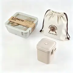 UMEXUS - Set Lonchera 1100ml + Vaso Yogur 600ml + Bolsa, Apta Microondas