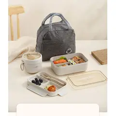 UMEXUS - Set Lonchera 1200ml + Vaso Yogur 600ml + Bolsa, Apta Microondas