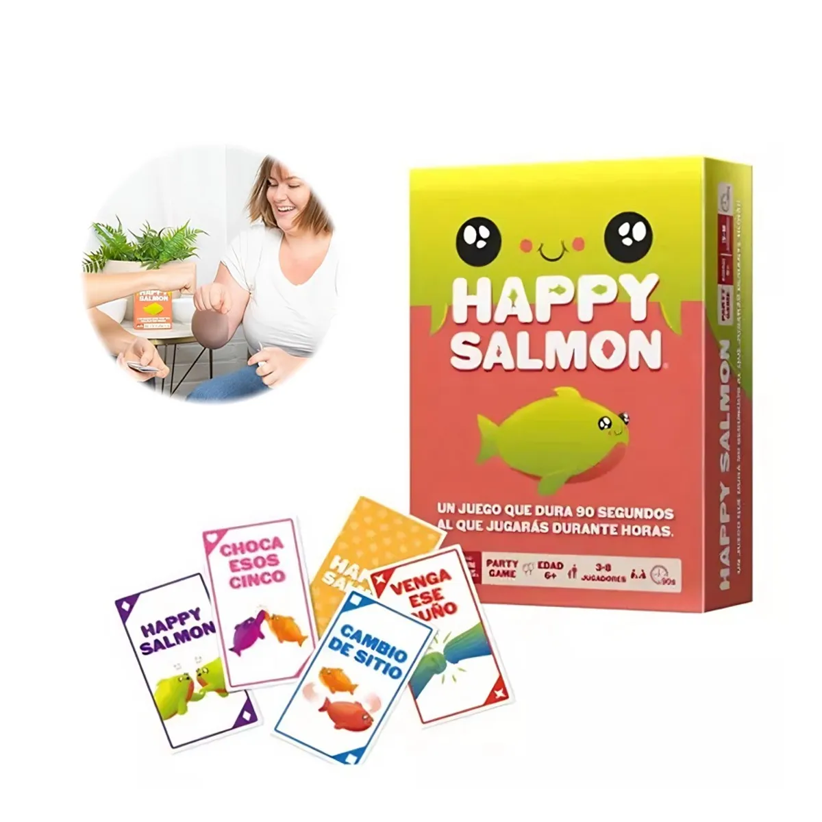 GENERICO - Juego De Mesa Happy Salmon Exploding Kittens Tarjeta Reunión
