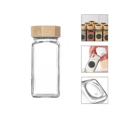 GENERICO - Frascos De Vidrio Especieros Tapa Almacenamiento 120ml 12pcs