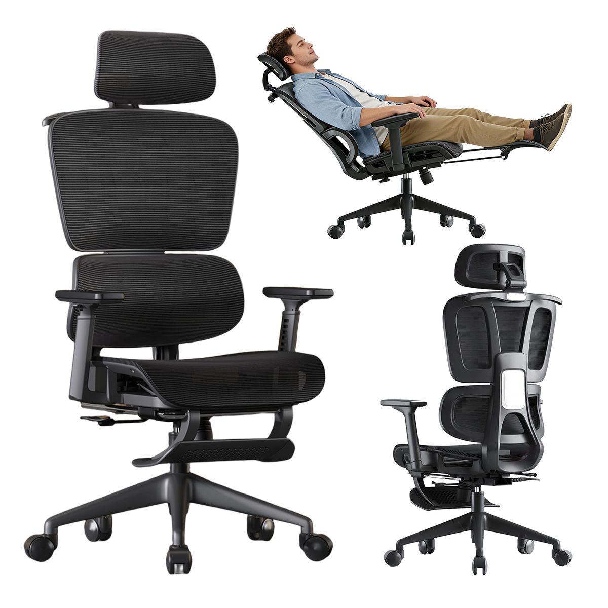 VIDITA - Silla Ramira Ergonómica Inteligente Tecnología Air Mesh 3D Soporte Lumbar Flotante Adaptativo