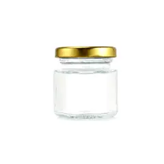 GENERICO - Set 6 Frascos Vidrio Liso Tapa Metálica 45 ml