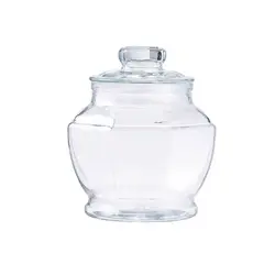 GENERICO - Set 6 Frascos Vidrio Tapa Cristal 650 ml