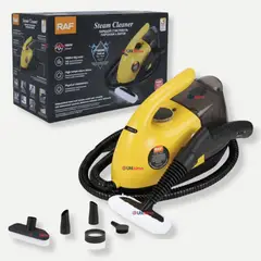 RAF - Limpiador A Vapor Sanitizador Multiuso 1800w Amarillo 1000ml Multifunción 15 En 1