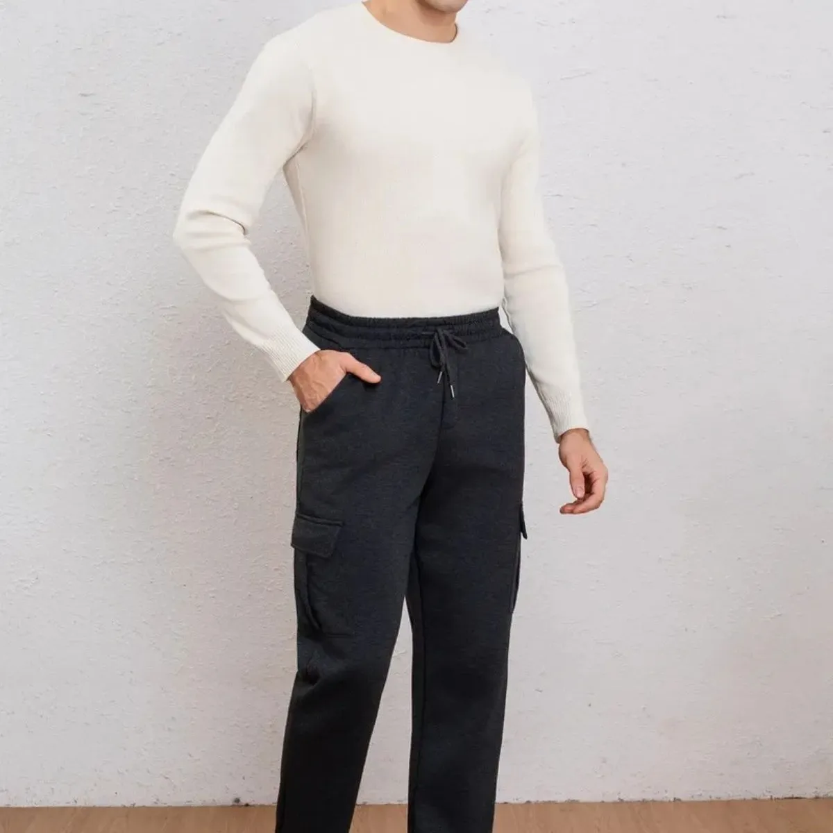 LOOK SHOP - Pantalón Buzo Recto Cargo Hombre Invierno. Jogger Juvenil. 7159