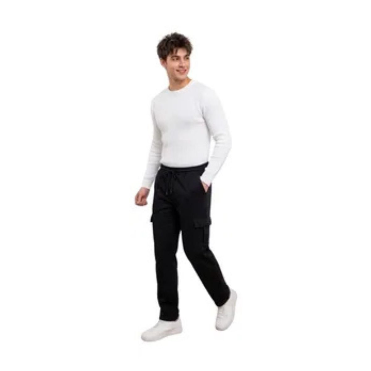 LOOK SHOP - Pantalón Buzo Recto Cargo Hombre Invierno. Jogger Juvenil. 7159