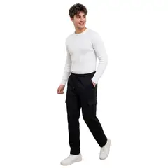 LOOK SHOP - Pantalón Buzo Recto Cargo Hombre Invierno. Jogger Juvenil. 7159