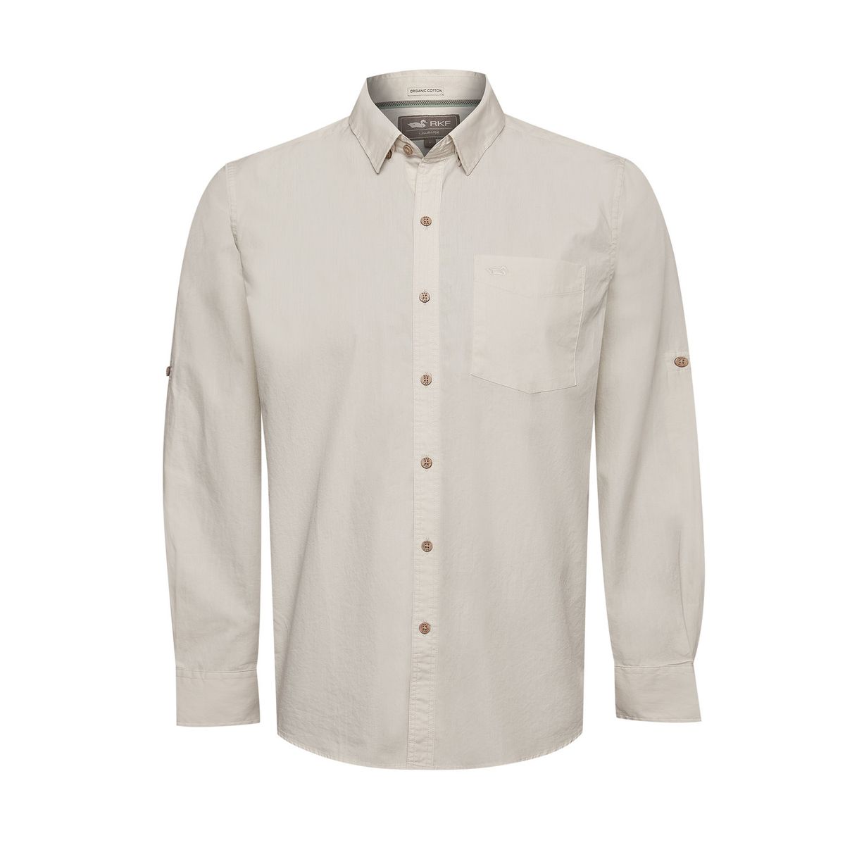 ROCKFORD - Camisa Algodón Orgánico Hombre Galiton Beige ROCKFORD