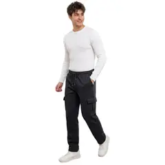 LOOK SHOP - Pantalón Buzo Recto Cargo Hombre Invierno. Jogger Juvenil. 7159