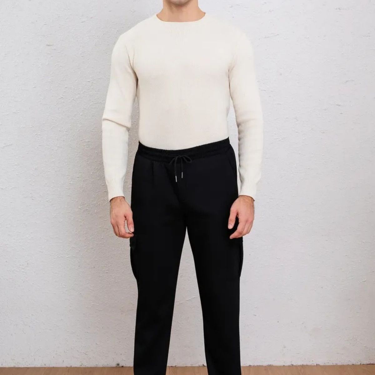LOOK SHOP - Pantalón Buzo Recto Cargo Hombre Invierno. Jogger Juvenil. 7159