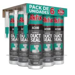 AKFIX - Sellador Acrílico Ac590 Para Ductos Pack 6 Unidades