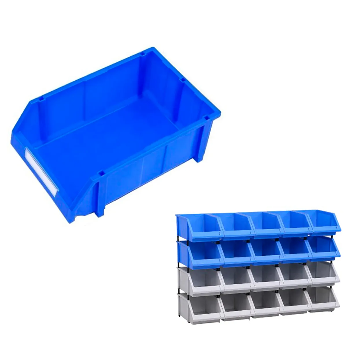 WAKESHOME - Gaveta Industrial Plástica Caja Organizadora Apilable 30lt