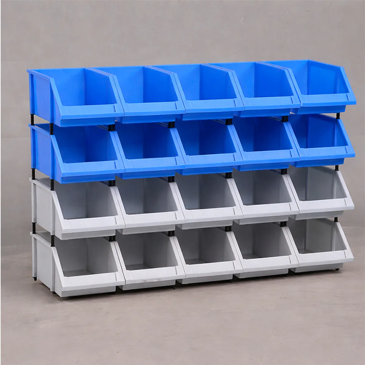 WAKESHOME - Gaveta Industrial Plástica Caja Organizadora Apilable 30lt