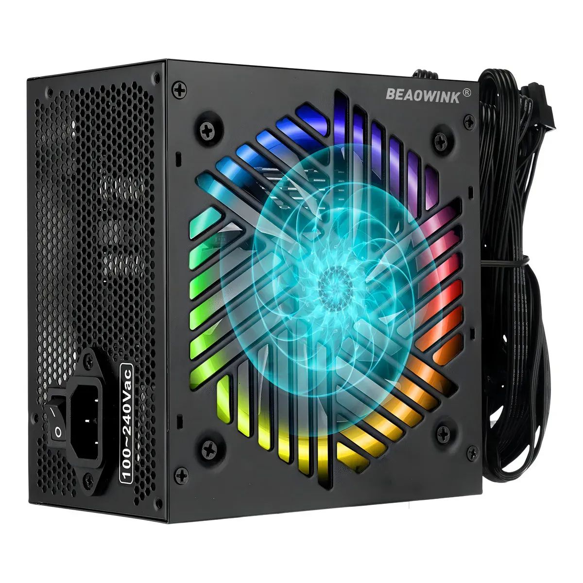 EVERSO - Fuente De Poder PC 800w ATX 80 Plus Bronze RGB Beaowink Sile