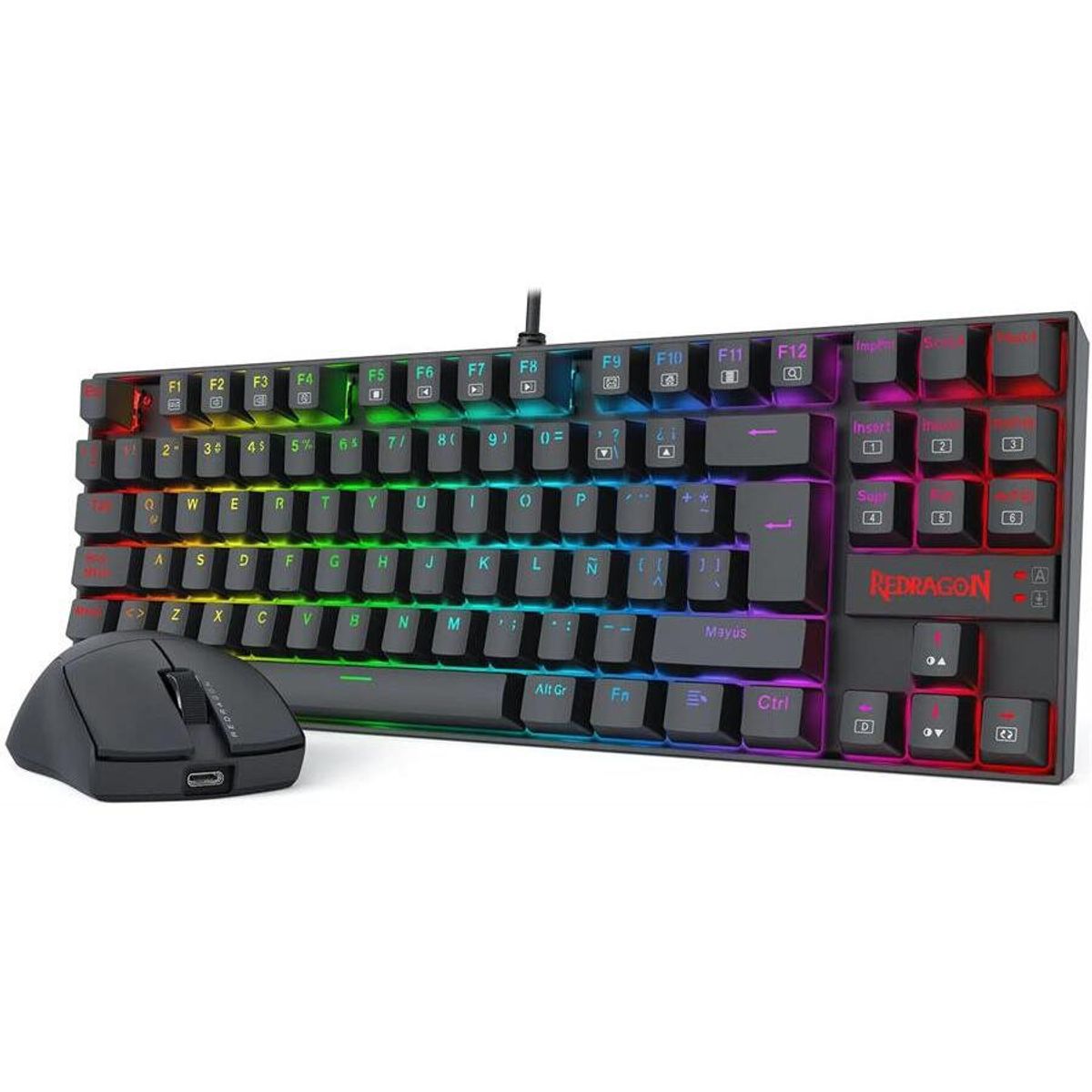 REDRAGON - Combo Gamer Teclado + Mouse - Redragon S145 Cableado - Negro
