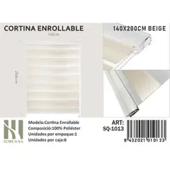 GENERICO - Cortina Roller Dia Y Noche 140X200 Cm