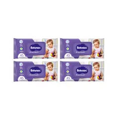 BABYSEC - Pack 4 paquetes Toallitas Humedas Hipoalergenicas Aloe Vera 45u C/U.