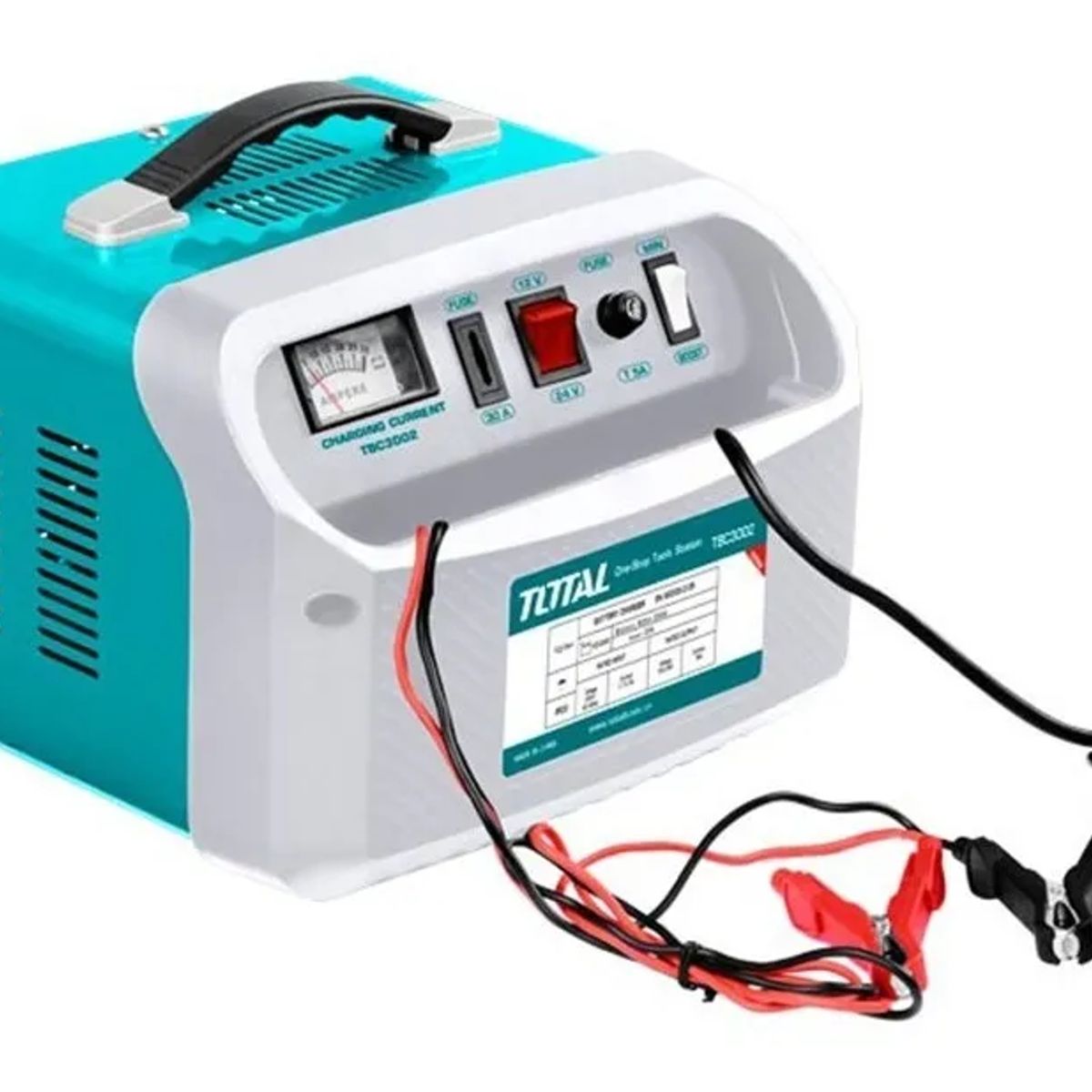 TOTAL TOOLS - CARGADOR DE BATERIA 20A TOTAL