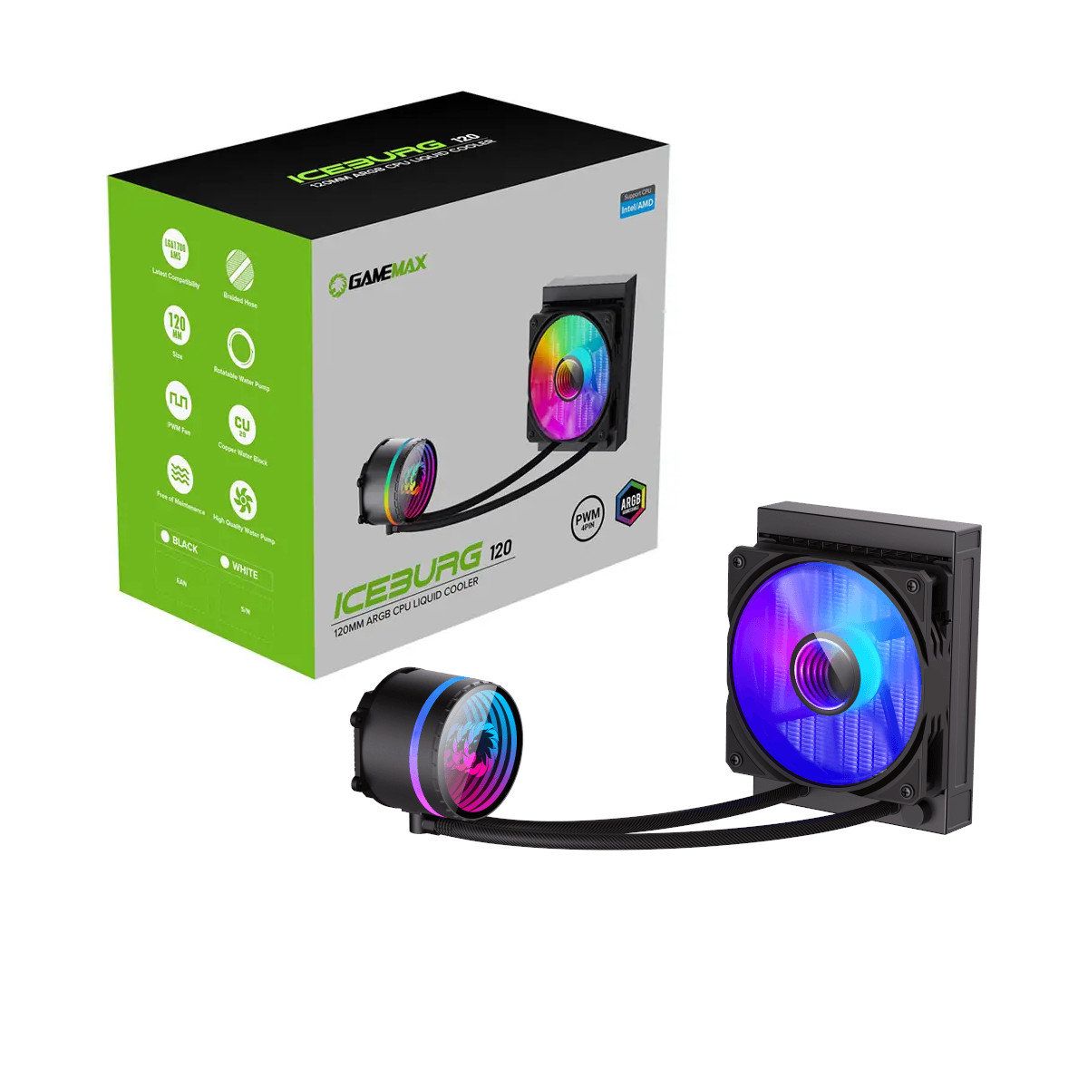 GAMEMAX - Water Cooling Cpu - Gamemax Iceburg 120 - 120 Mm