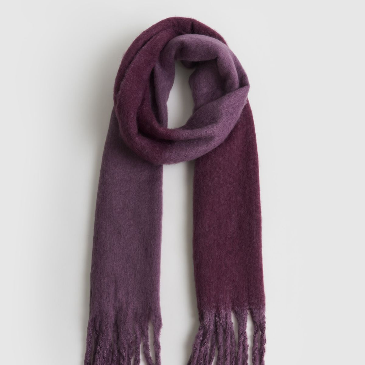 LOUNGE - Bufanda Maxi Bicolor Con Flecos LOUNGE