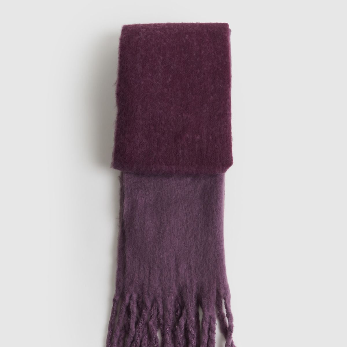 LOUNGE - Bufanda Maxi Bicolor Con Flecos LOUNGE