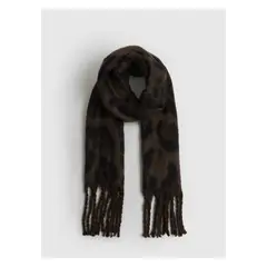 LOUNGE - Bufanda Estampado Animal Print Oscuro