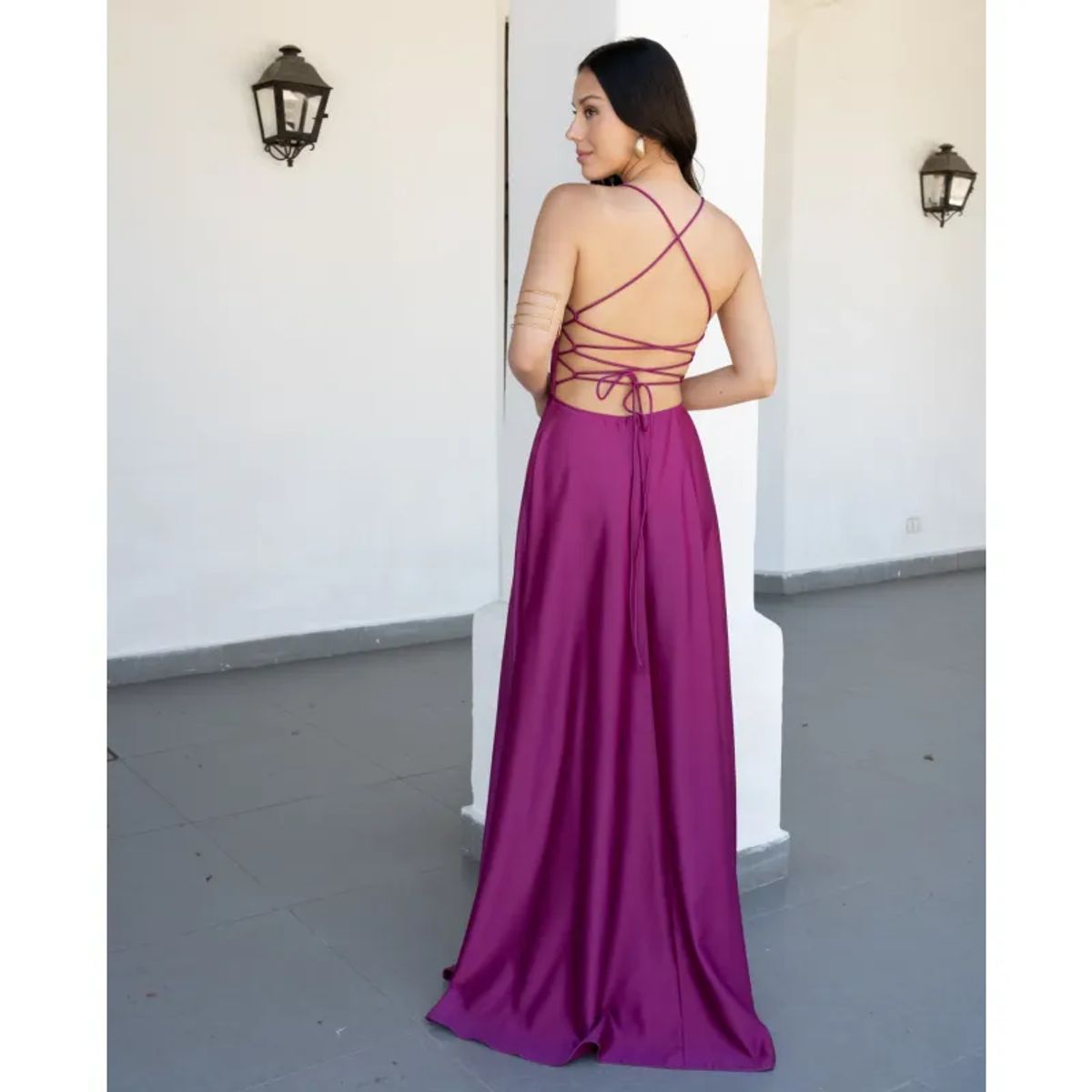 MI PLACARD - Vestido de Fiesta Largo Camila Magenta