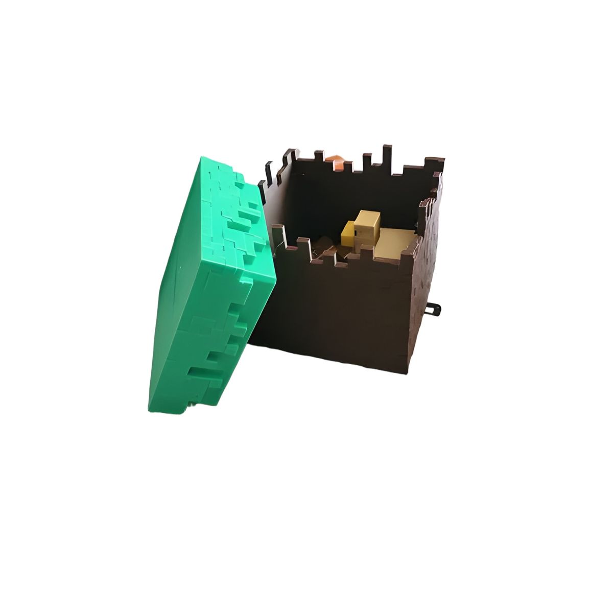 GENERICO - Alcancía bloque tipo cubo estilo videojuego verde