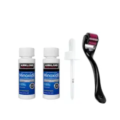 KIRKLAND - Minoxidil 120ml Crecimiento Cabello Extrafuerte Usp5% + dermaroller