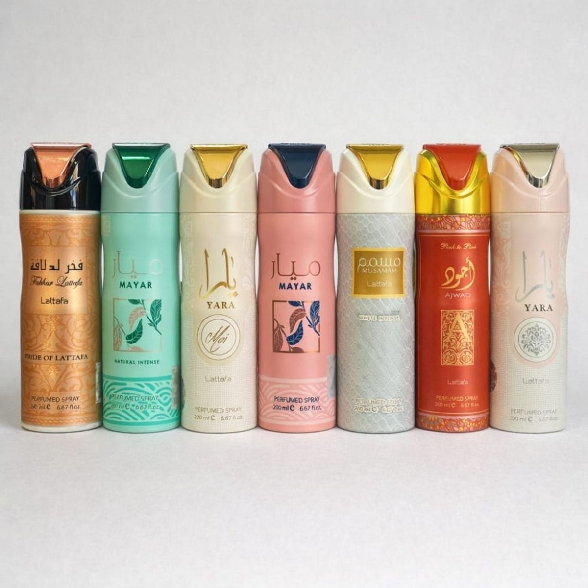 LATTAFA - PACK 7 UNIDADES DEPERFUME EN SPRAY 200 ML / 200 ML -  MUJER