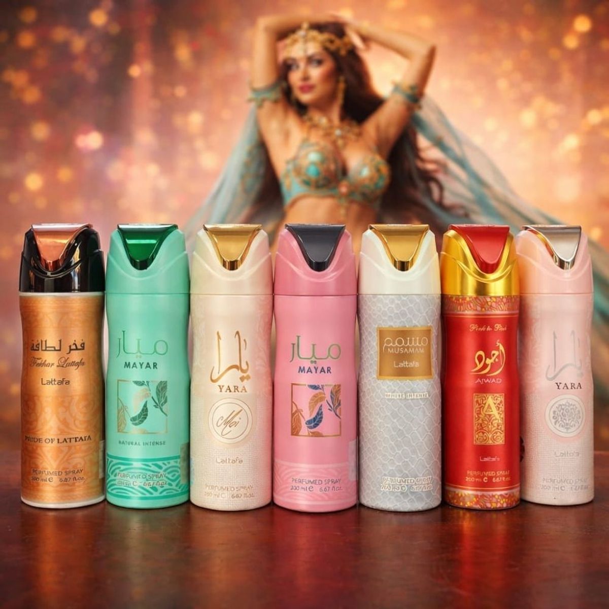 LATTAFA - PACK 7 UNIDADES DEPERFUME EN SPRAY 200 ML / 200 ML -  MUJER