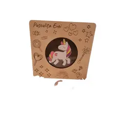 GENERICO - Alcancía de madera unicornio personalizable