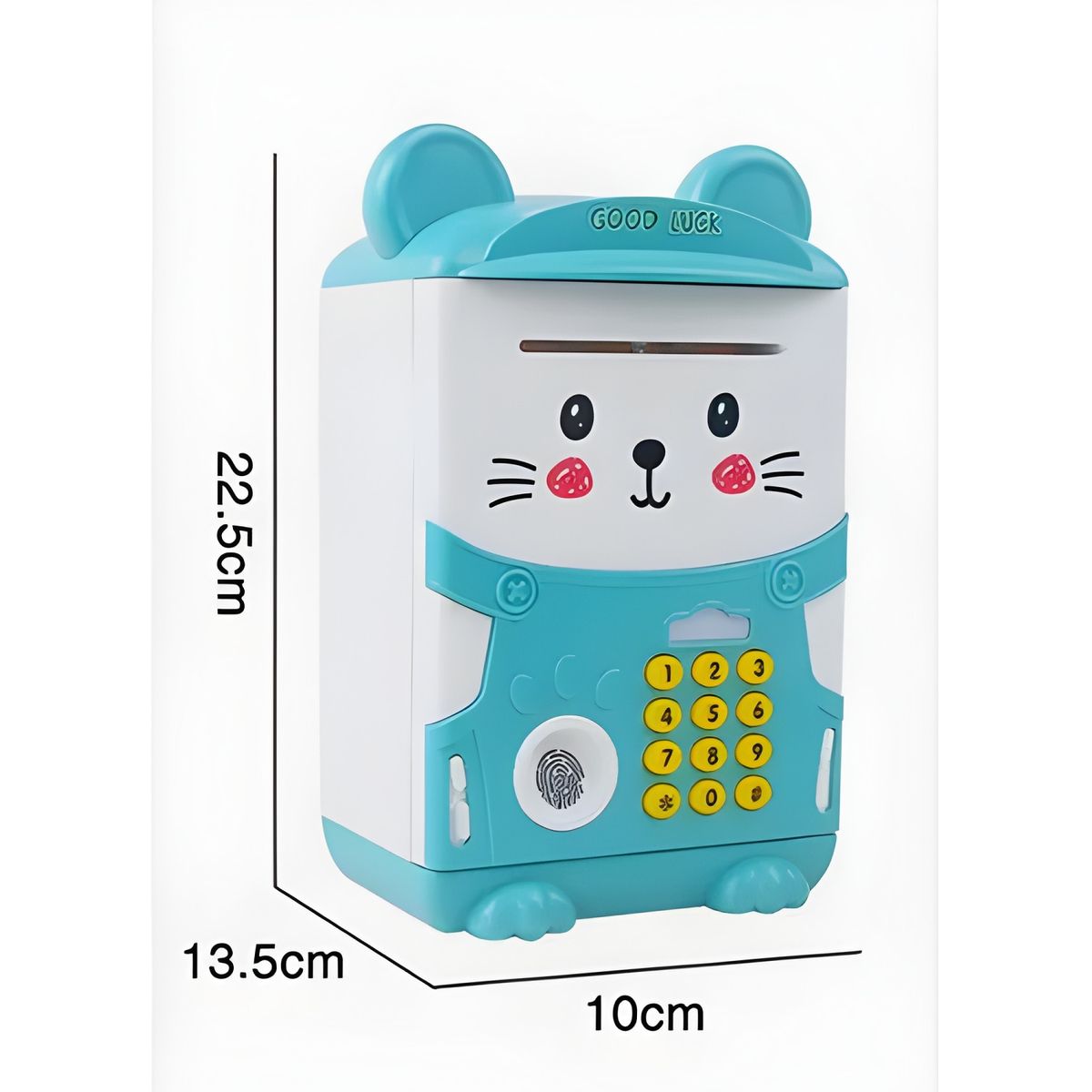 GENERICO - Alcancía inteligente con huella y contraseña azul y rosa