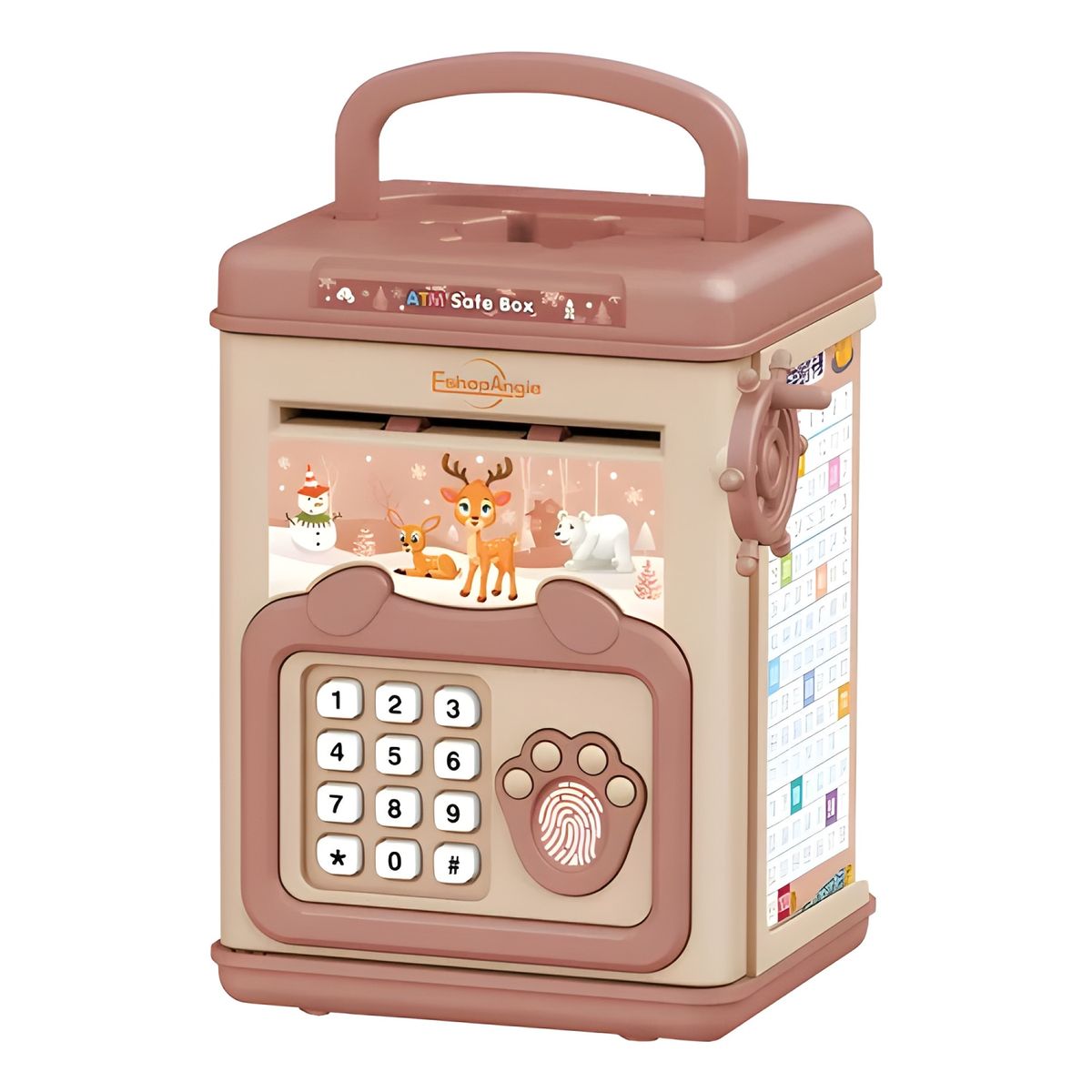 GENERICO - Alcancía electrónica con sonido huella y contraseña rosa