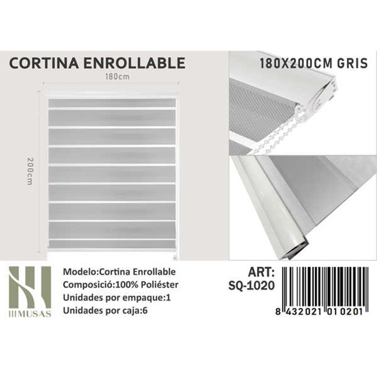 GENERICO - Cortina Roller Dia Y Noche 100X240 Cm