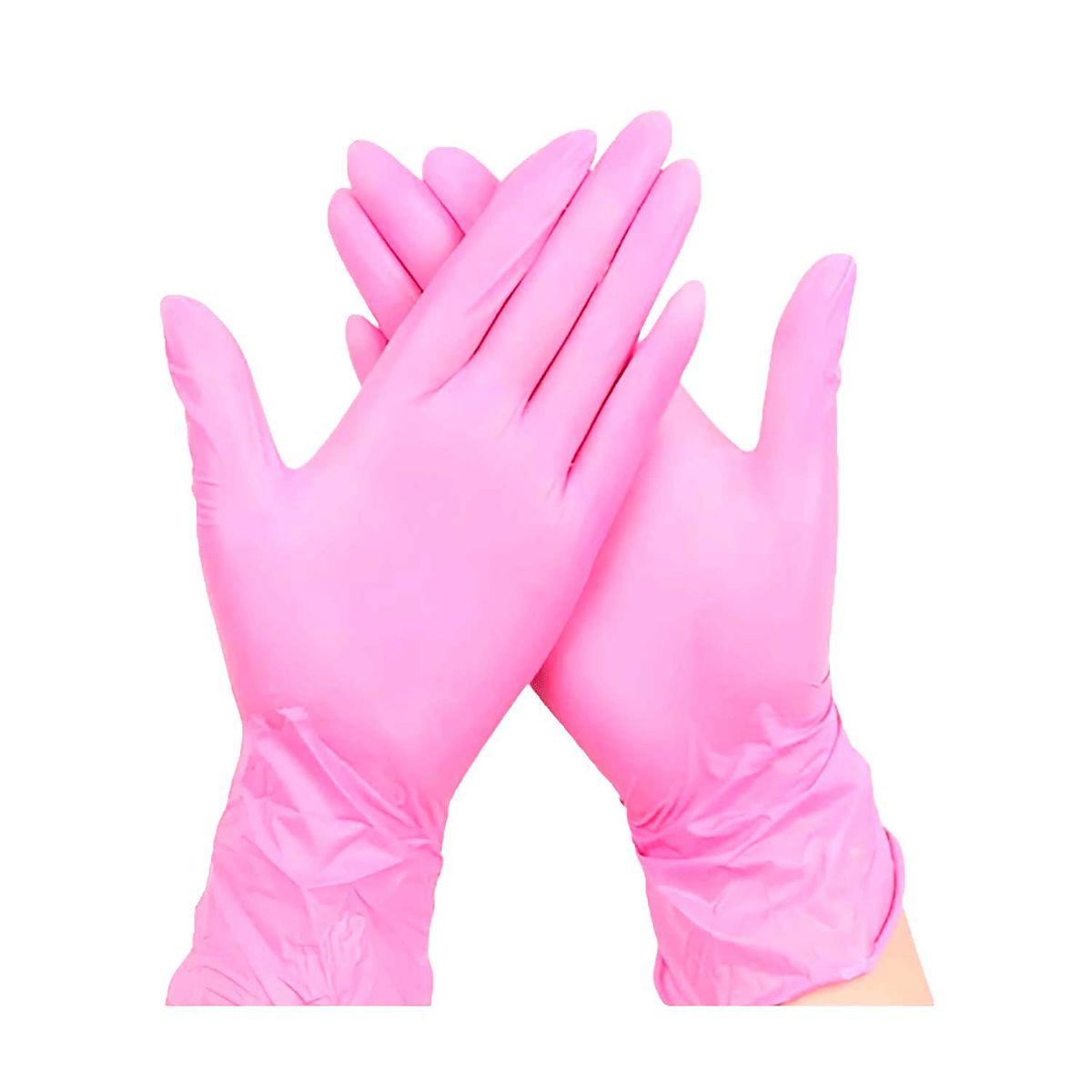CLEANCARRIER - Guantes de Nitrilo rosado Talla M 1000 unidades