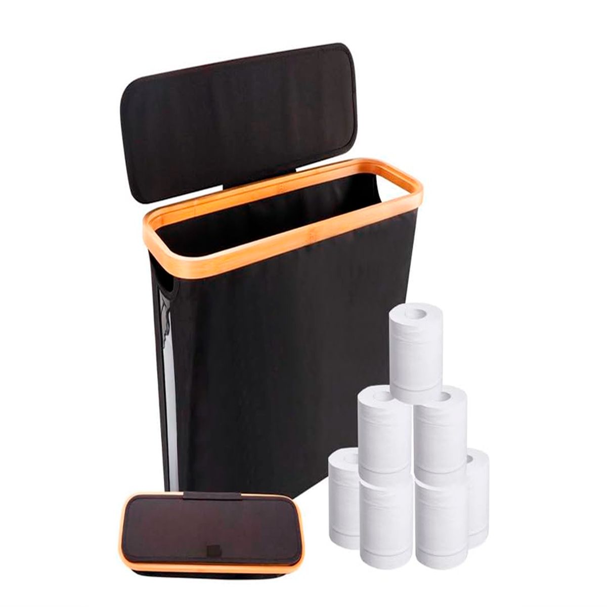WAKESHOME - Organizador de rollos de Papel Higiénico Almacenamiento para Baño Porta Confort