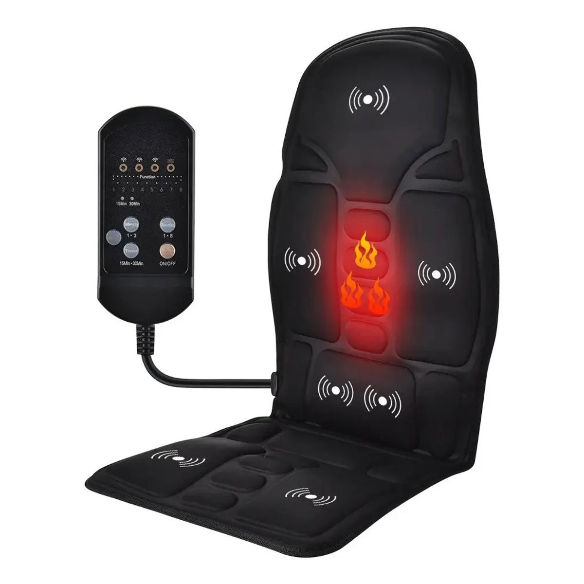 GENERICO - Asiento Masajeador Cojin Masaje Espalda Auto Casa Oficina G3