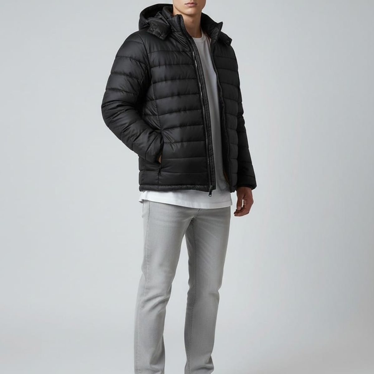 BLUE MOUNTAIN - Parka Impermeable Engomada Hombre con Piel