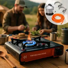LINE - Cocina Portátil Cocinilla Camping + Kit de Instalación