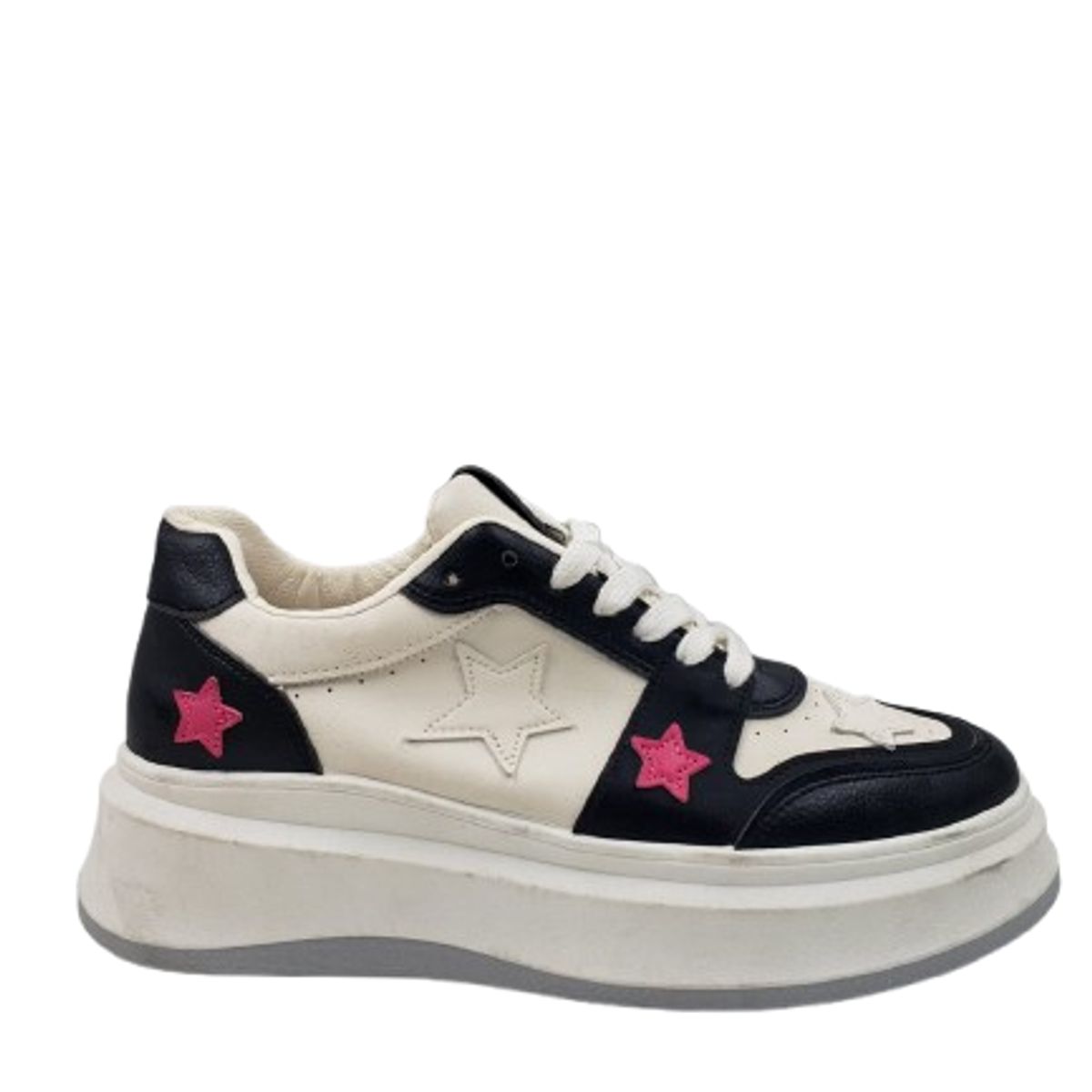 HERIEL - Zapatilla BlancoNegro Urbana