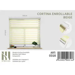 GENERICO - Cortina Roller Dia Y Noche 160X240 Cm